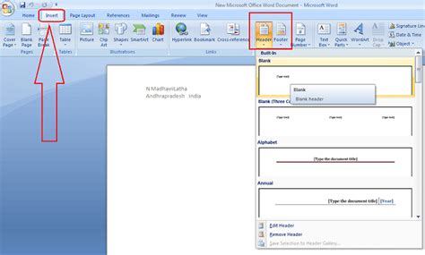 How to Insert or Remove Header and footer in MS Word ...