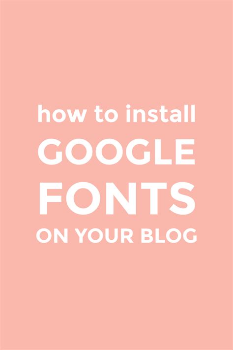 How to install Google Fonts on your blog ~ Elan Creative Co.