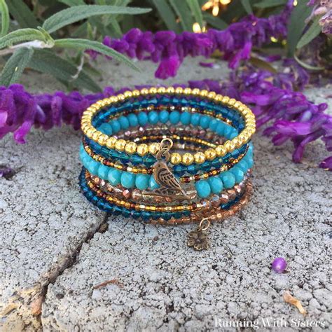 How To Make A Memory Wire Wrap Bracelet   Running With Sisters