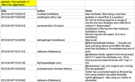 HOW TO: Search Twitter from Google Spreadsheets and Excel