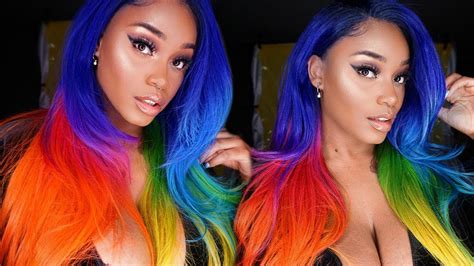 How to Slay Rainbow/ Unicorn Hair | 6ix9ine Inspired Hair ...
