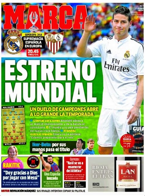 Hoy Real Madrid vs. Sevilla por la Supercopa: Las portadas ...