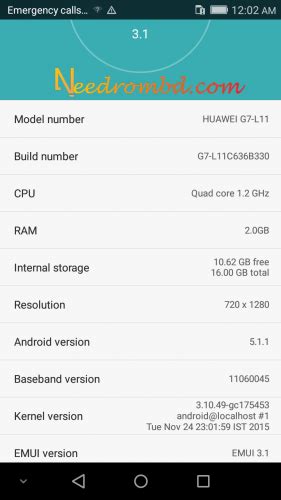 Huawei G7 L11 Official Stock Tested Firmware | Needrombd