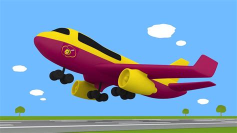 Huevo sorpresa: un avión. Dibujo animado educatiovo en ...