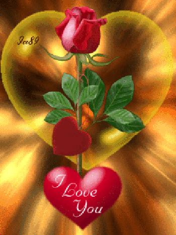 I Love You Con Rosas Y corazones para whatsapp Con Movimiento