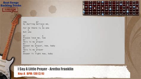 I Say Little Prayer   Aretha Franklin Guitar Backing Track ...