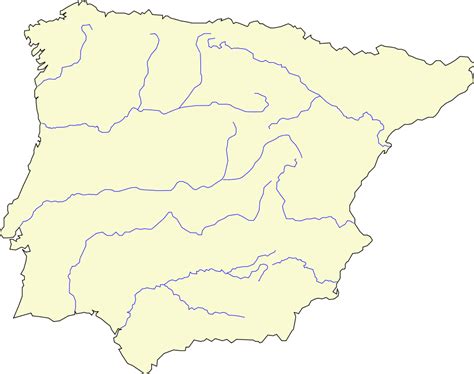 Iberian Peninsula Base Map • Mapsof.net