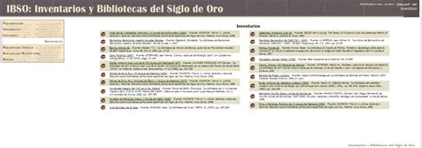 IBSO: Inventarios y Bibliotecas del Siglo de Oro ...