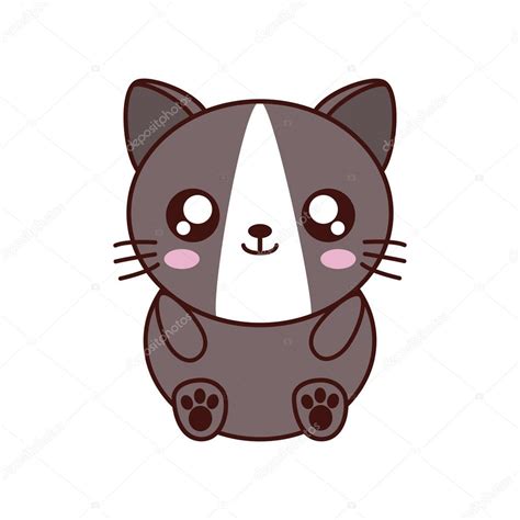 ícone animal bonito de gato kawaii — Vetores de Stock ...