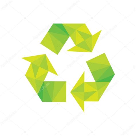 Icono con signo de reciclaje. Triángulos — Vector de stock ...