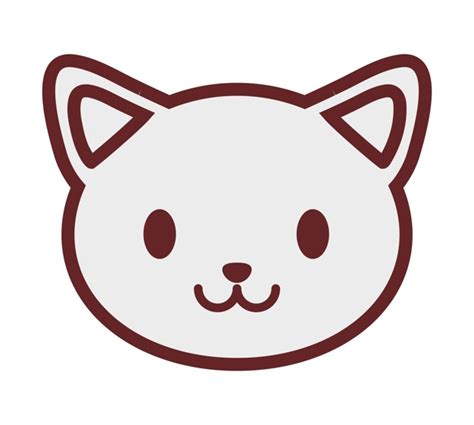 Icono de gato kawaii sobre fondo blanco | Descargar ...