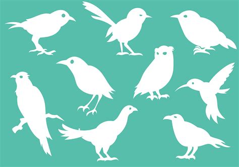 Iconos de silueta de aves gratis Vector   Descargue ...