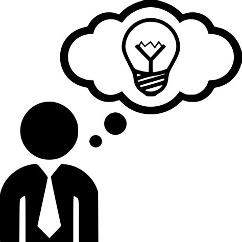 Idea Think Thinking Man Svg Png Icon Free Download ...