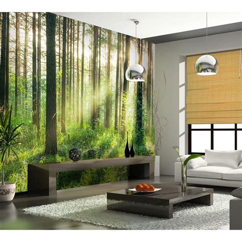 Ideal Decor 144 in. W x 100 in. H Sunset in the Woods Wall ...