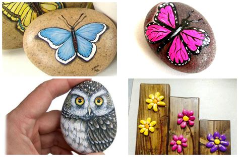 Ideas bonitas para pintar mariposas en piedras ...