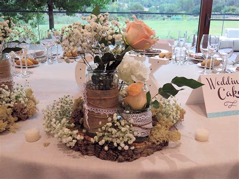 Ideas de centros de mesa para una boda con estilo natural