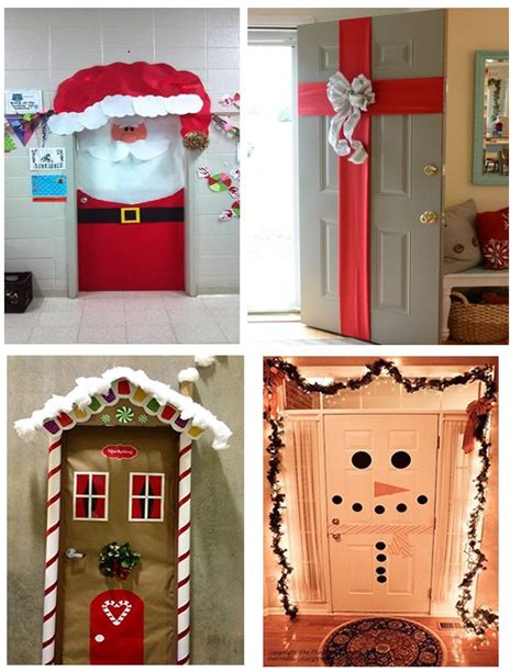 Ideas para decorar puertas en Navidad   Patrones gratis