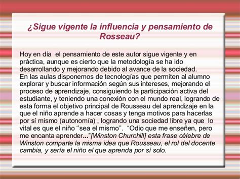 Ideas pedagógicas de Rousseau y valoración sobre la ...