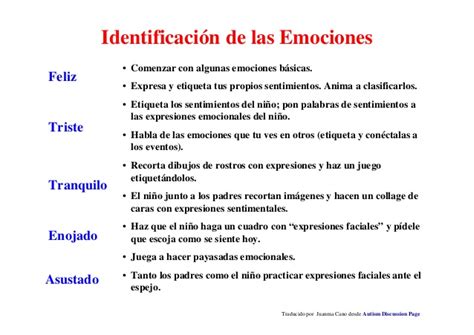 Identificación y clasificación de las emociones