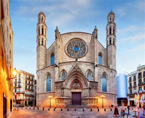 Iglesia de Santa María del mar en barcelona — Foto de ...