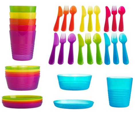 Ikea Kalas Baby Kids Plastic Cutlery, Cups, Plates, Bowls ...