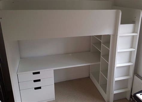 Ikea STUVA loft bed frame with desk, drawers and under bed ...