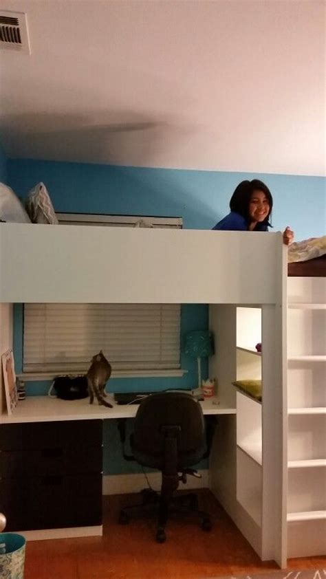 Ikea Stuva loft bed. She loves it. The ladder is only for ...