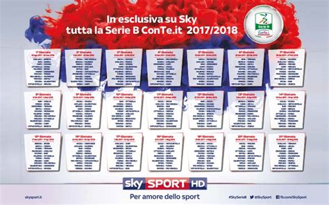 Il Calendario di Serie B 2017 2018 da stampare in pdf ...