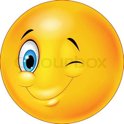 Illustration of Smiley happy emoticon cartoon with ok sign ...