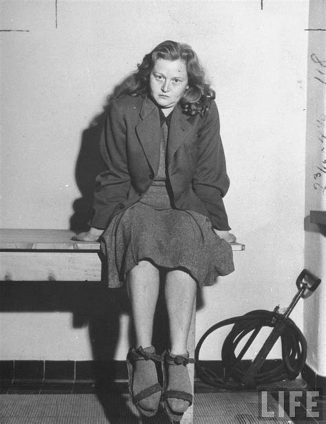 Ilse Koch, “The Witch of Buchenwald”, sitting in a...   F ...