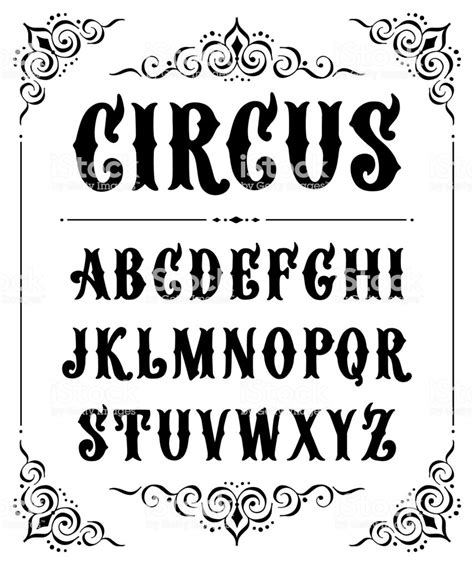 Ilustración de Letra De Etiqueta Circo Vintage De Diseño ...
