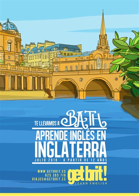 Ilustración para los cursos de inglés de GetBrit!   Cartel ...