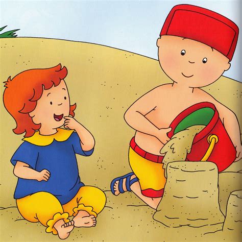 Image   Caillou with Rosie at the Beach.jpg   Caillou Wiki