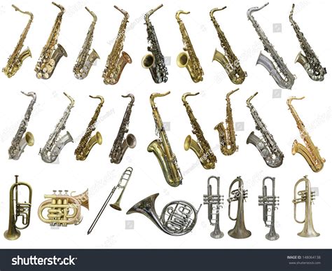 Image Different Kinds Wind Instruments Stock Photo ...