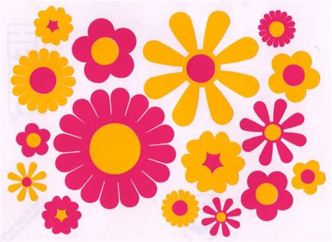 Image Gallery hippie flower stickers