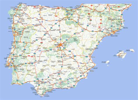 Image Gallery large map of spain