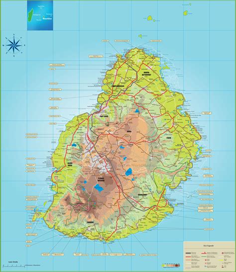 Image Gallery mauritius map