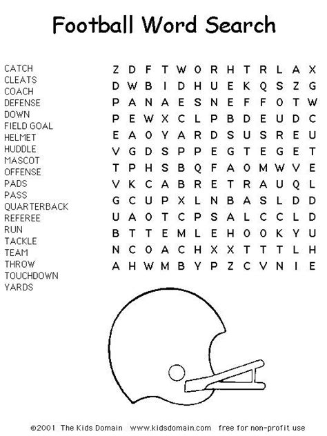 Image result for football terms word search | Football Fun ...