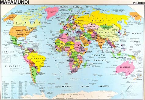 imagen  del mapaMundi con todos los paises y sus nombres ...
