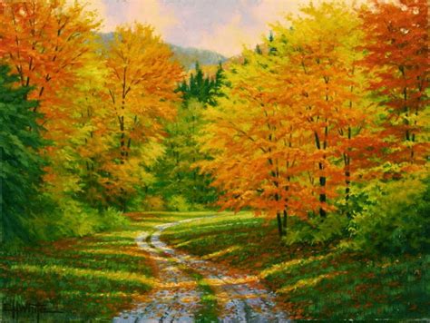 Imágenes Arte Pinturas: Paisajes decoraciones del otoño en ...