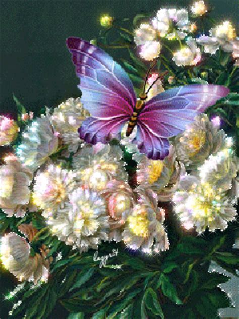 Imagenes Bonitas Con Movimiento De Flores Con Una Mariposa