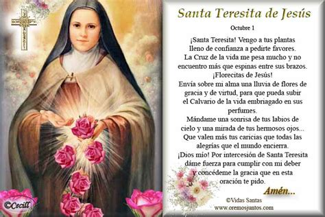 Imágenes de Cecill: Estampita y Oración de Santa Teresita ...