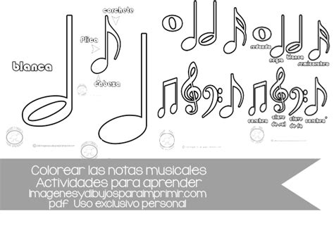 Imagenes de dibujos de las notas musicales para imprimir y ...