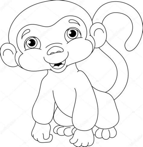 imagenes de monos para colorear   Dibujos Para Colorear