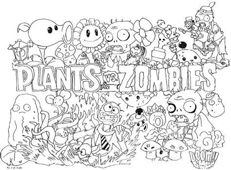 Imagenes para colorear de plantas contra zombies Imagui ...