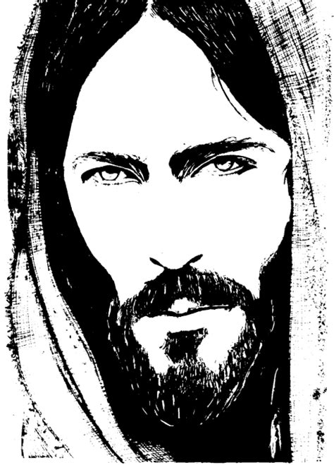 Imágenes y Dibujos del Rostro de Jesucristo en Blanco y Negro