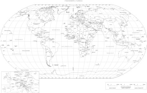 Imagens do mapa mundo para imprimir e colorir Fichas e ...