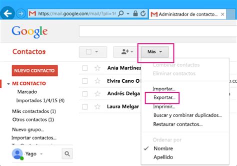 Importar contactos de Google Gmail a Outlook   Soporte de ...