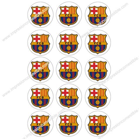 Impresión Comestible de Galletas Escudo Fc Barcelona Barça