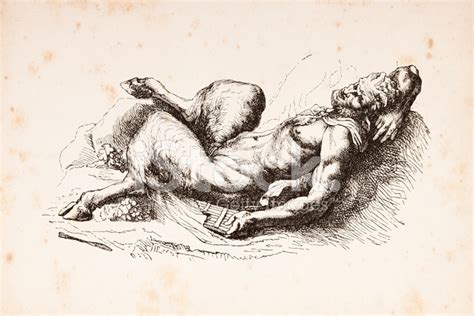 Incisione Dio Pan Dalla Mitologia Greca, 1879 Stock Vector ...